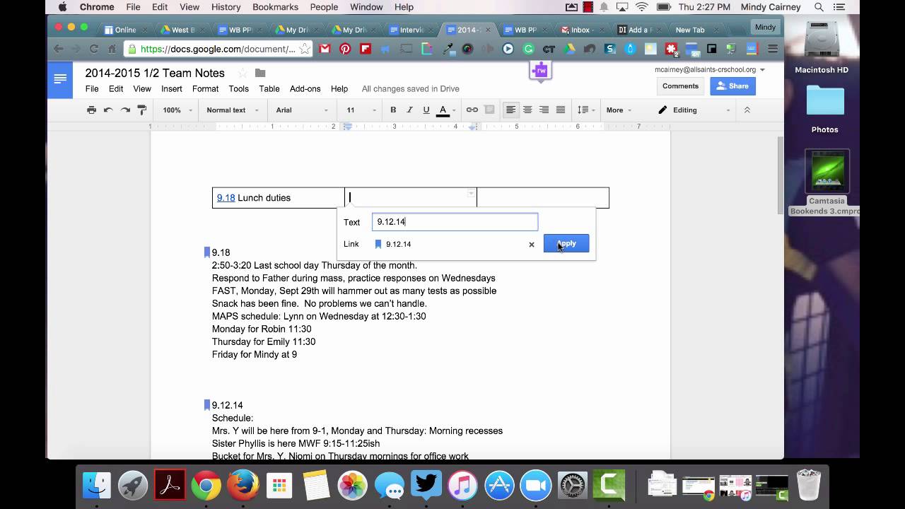 Using Bookmarks in a Doc - YouTube