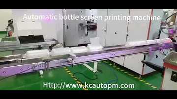 Fully automatic screen printing machine for plastic bottles