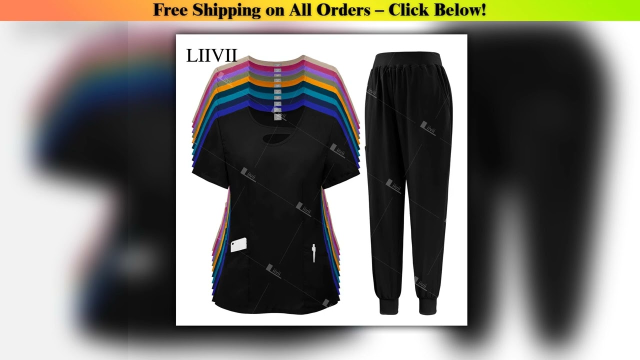 Unique Design Medical Uniforms Women Scrubs Sets Hospital Tops Pants Nurses Accessories Dental Clin