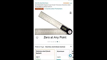 33 Off GemRed 82305 Digital Angle Finder Protractor Stainless Steel 7inch 200mm Black Button 
