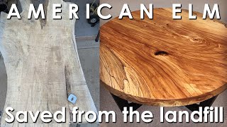 Coffee Table from Salvaged Elm Log