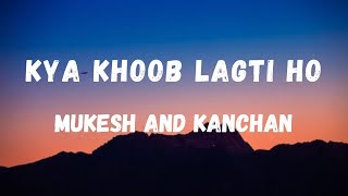 Kya Khoob Lagti Ho (Lyrics) | Dharmatma | Mukesh and Kanchan | Feroz Khan | Lyrical Music