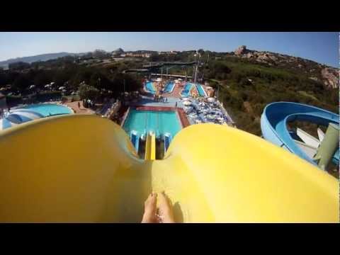 Sliding From Kamikaze At AcquaDream Park
