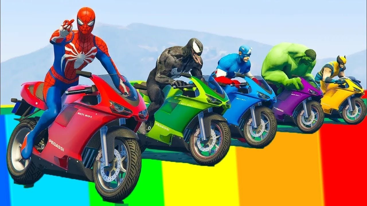 الرجل العنكبوت انقاذ باتمان Spider-Man Rescue batman vs iron man vs venom funny Game GTA 5 superhero