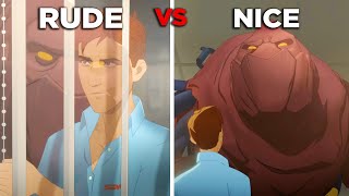Dispatch - Be Nice vs Rude to Golem (ALL CHOICES & DIALOGUES) @scerebropsnu
