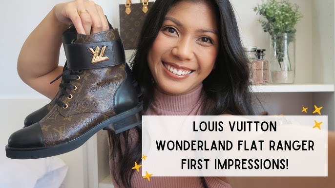 Louis Vuitton Monogram Wonderland Twist Flat Ranger Combat Boots