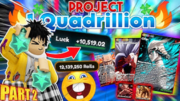INSANE 🍀10,500 LUCK!! WITH 12M CARD PACKS! in Project 1 Quadrillion! (Pt. 2) Anime Card Clash!