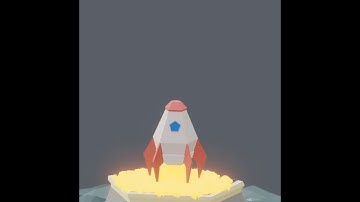 Low Poly Rocket animation