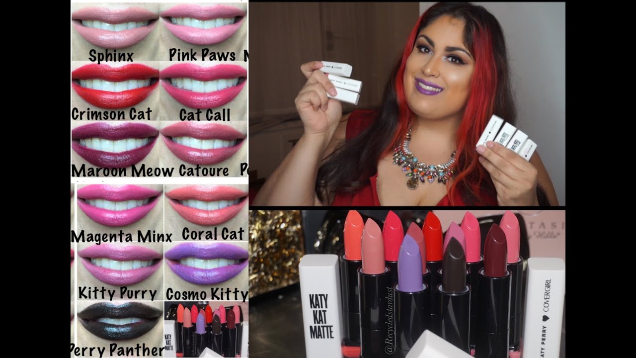 CoverGirl Katy Kat Matte Lipstick Collection Review Live Swatches