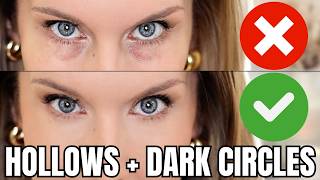 HIDE DARK CIRCLES \& HOLLOW UNDER EYES If You’re Not a Youtuber | This WORKS!