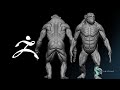 Ape anatomy in zbrush core  complete tutorial no audio