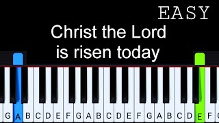 Christ the Lord is risen today | Easy Piano Tutorial