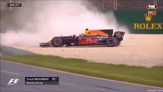 Information F1 2017 Australia Ricciardo Crashes Update