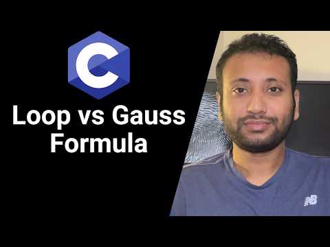 C Programming Tutorial 5.138: Loop vs. Gauss Formula