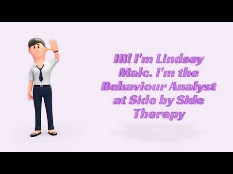 Sveiki! Aš esu Lindsey Malc, BCBA-elgesio analitikė „Side by Side Therapy“