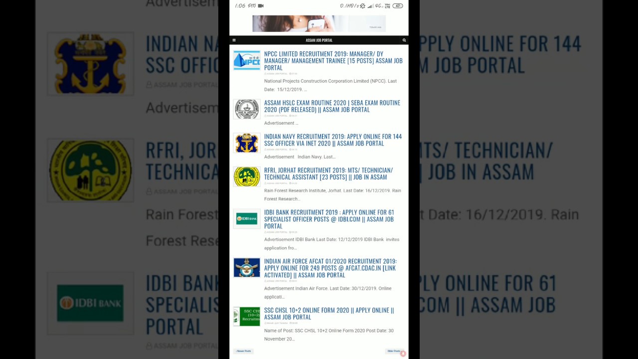 HSLC Exam 2020 Routine is now available || assam job portal