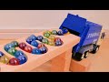 Marble run race asmr  haba slope  garbage truck