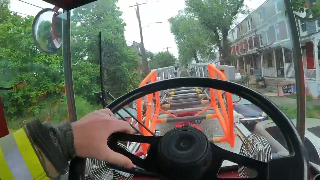 Ladder 2 Tiller POV/Reported House Fire | GoPro |