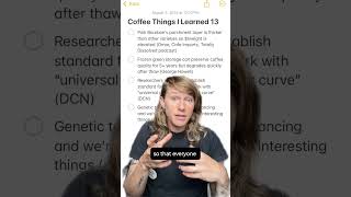 Frozen green coffee storage, research on what light/medium/dark means, and coffee science secrets