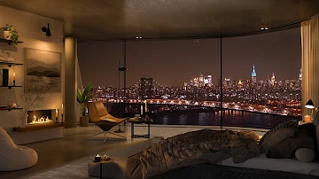 Elegant Jazz Evening in NYC Luxury Bedroom | 4k Relaxing Music | Night Chill 🎷🏙️