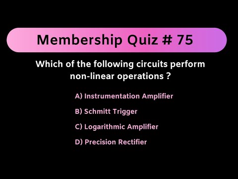 Analog Electronics Solved Problem | Membership Quiz # 75