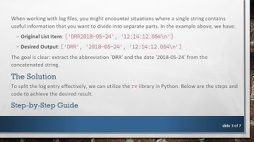 How to Split a Log File Item into Multiple Parts Using Python re Library