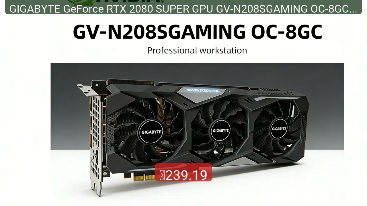 GIGABYTE GeForce RTX 2080 SUPER GPU GV-N208SGAMING OC-8GC gra