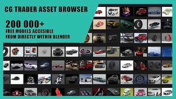 CG Trader Asset Browser - Find & Import over 200 000 Models Directly Within Blender (Addon Demo)
