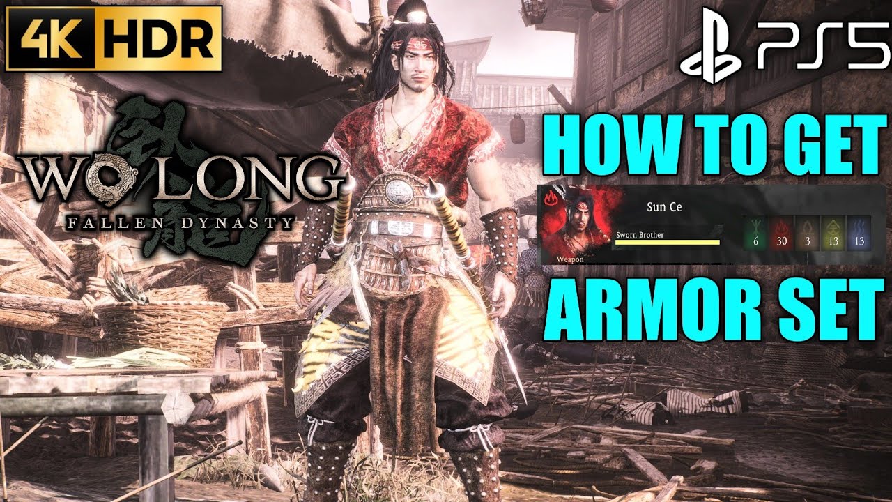 How to Get Sun Ce Armor WO LONG FALLEN DYNASTY Young Conqueror Armor | WO LONG Sun Ce Armor & Weapon