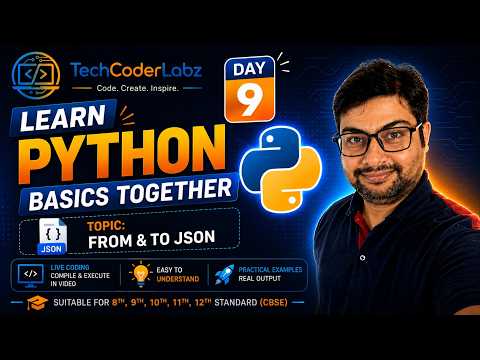 #Learn #Python #Together | 🔥 Day 9 | #basics | #json #data #parsing #toString #toJson #Students