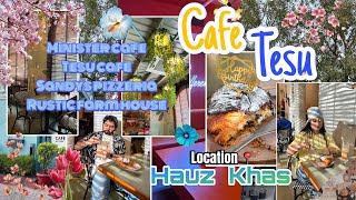 Cafe Tesu In Hauz Khas 🌷| Birthday Dump🥳| Minister Rustic Sanday’s Cafe🥐| Cafe Hopping🧋|
