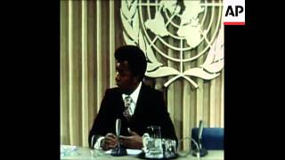 Celebrity SYND 20 4 77 ANGOLAN UN AMBASSADOR TALKING IN NEW YORK ABOUT ZAIRE SITUATION Wealth