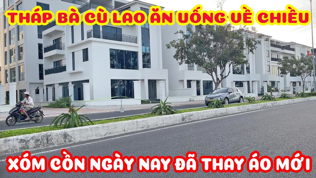 THÁP BÀ XÓM CÙ LAO VỀ CHIỀU - HÀNH LANG BỜ KÈ ĐANG ĐỔI MỚI - ĐƯỜNG PHỐ ĐÔNG ĐÚC GIỜ TAN CA