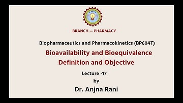 Biopharmaceutics and Pharmacokinetics || AKTU Digital Education