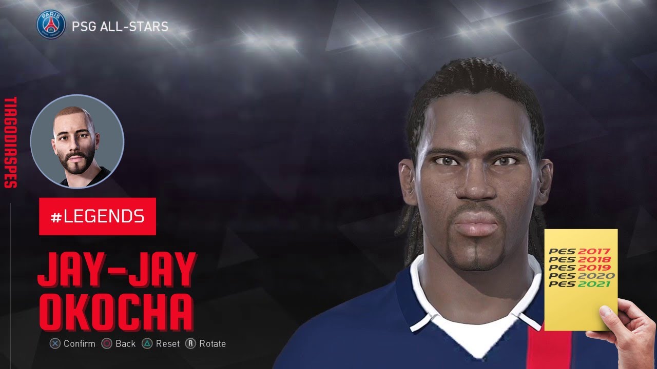 Augustine Jay Jay Okocha Face Stats Pes 18 Youtube