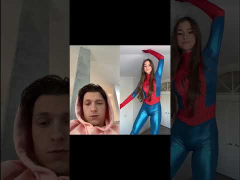Tom Holland Reacts to Spider-Man TikTok By Brooke Monk | #spiderman #brandnewday