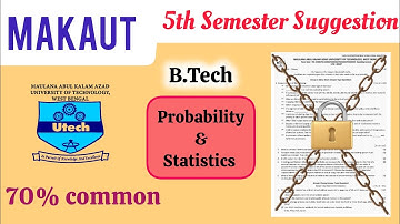 Probability & Statistics 5th sem suggestion #makaut