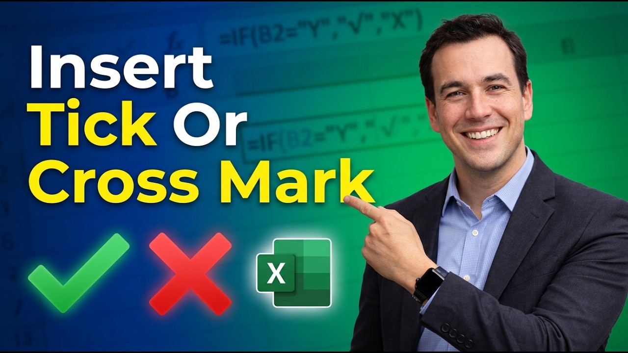 How To Insert Tick Or Cross Mark In Microsoft Excel [2026 Guide] - YouTube