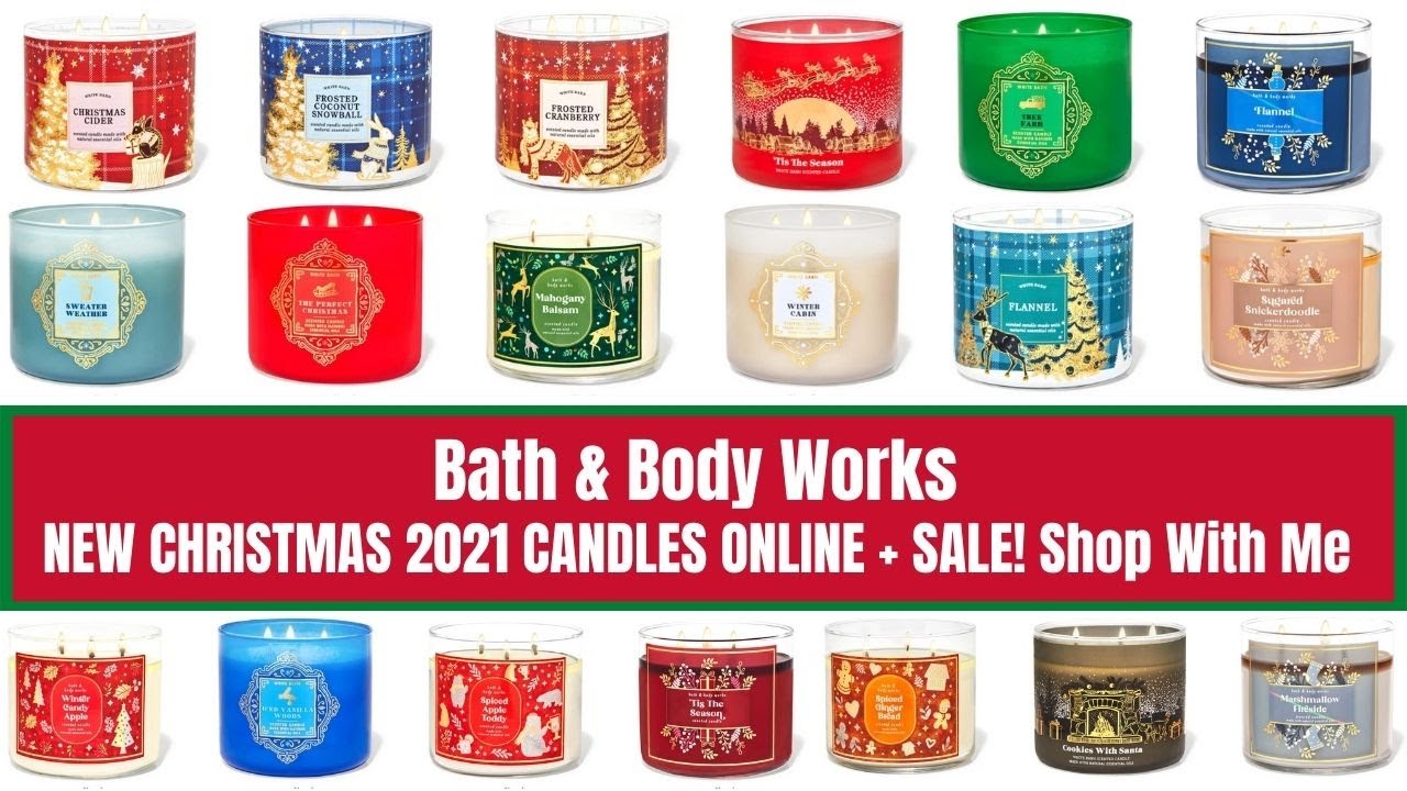 Bath & Body Works NEW CHRISTMAS CANDLES ONLINE + SALE! Shop With Me