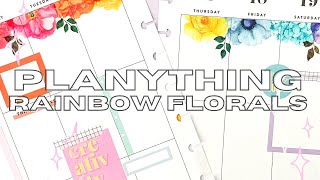 PLANYTHING RAINBOW FLORALS | UNBOXING & PLAN WITH ME