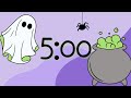 Halloween Classroom Timer – 5 Minute Cute Ghost and Cauldron Countdown
