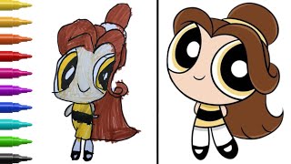 How to Draw Powerpuff Girls Step by Step | Easy &amp; Fun Drawing for Kids with Natia! 🎀💙💚 #powerpuff