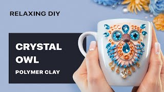 Crystal owl Polymer Clay tutorial  I  Step by step I Relax video I 4K