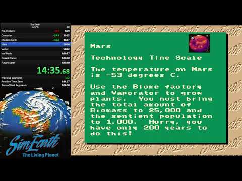 SimEarth: The Living Planet Speedrun 1:25:48 (Current WR)