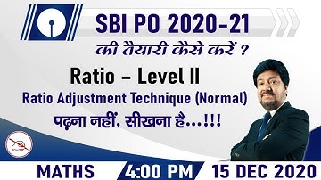 SBI PO SERIES | Maths | Ratio | By Anjan Mahendras | 4 pm