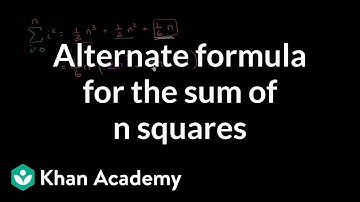 Alternate formula for sum of n squares