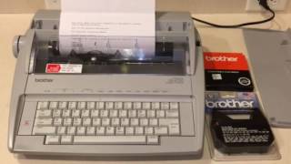 Brother GX-6750 Electronic Typewriter Self Demo Video