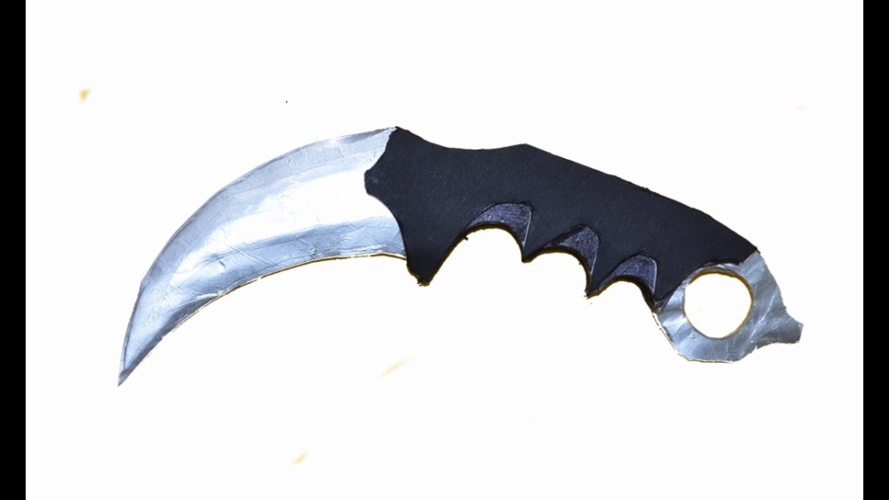 How to make a paper karambit knife - cs:go paper knife 