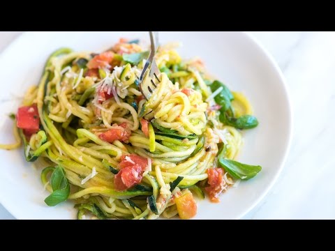 Guilt-Free Garlic Parmesan Zucchini Noodles Pasta Recipe - How to Make Zucchini Noodles