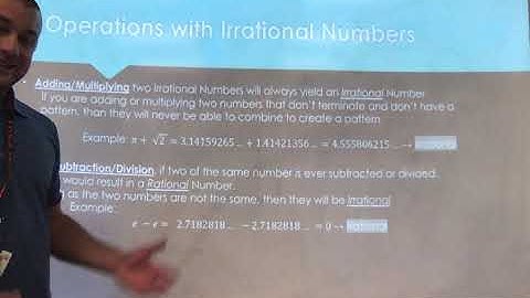 1 1 Operations with Rational and Irrational Numbers Video Lessons